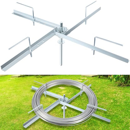Steel Spinning Jenny Fence Wire Dereeler, Adjustable Fence Wire Dereeler | Made of Galvanized Steel, 360 Degree Rotating Spinning Jenny with Brake, Supports Multiple Wire Sizes