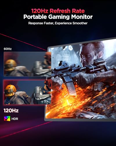 UPERFECT 16" 2K 120Hz Portable Monitor, 2560x1600 Portable Gaming Monitor - size: 16"