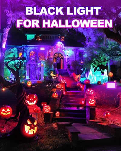 2 Pack 150W LED Black Light for Halloween, Waterproof Blacklight Glow Party | Neon Party, Birthday, IP66, Outdoor, Body Paint, Fluorescent Poster Tapestry, Bedroom, Classroom, 10ft Cord & Plug & Switch - style: 150W-2Pack