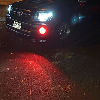 Alla Lighting 3800lm PGJ13 Base 889 881 LED Fog Light Bulbs, Red Xtreme Super Bright H28 886 888 894 896 898 ETI-SMD Replacement - color: 800K Red