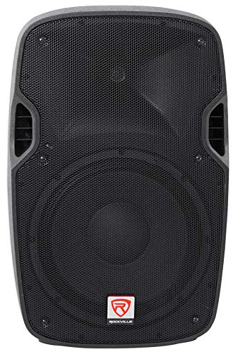 Rockville SPGN128 12" Passive 1200W DJ PA Speaker Pair with RVCS2 Stands | 1200W Peak / 300W RMS Each, 8 Ohm, Speakon Connections, Crank-Up Tripod Stands, 2 Carry Bags, Live Sound, 4-Items