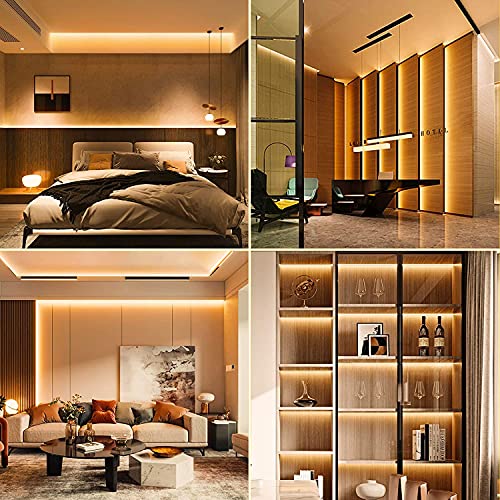 PAUTIX COB LED Strip Light White CCT Tunable 3200LEDs,CRI90+ 16.4ft/5m Dimmable 2700K-6500K 24V LED Tape Light,for Under Cabinet Bedroom Kitchen TV Mirror DIY Lighting(Adapter & Dimmer NOT Included) - size: 16.4ft(Strip ONLY)