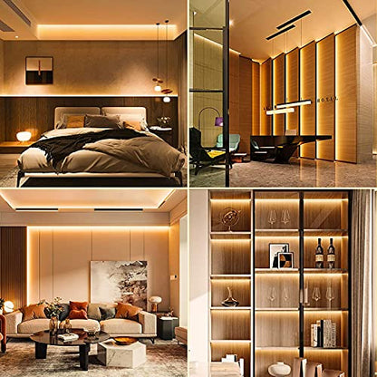 PAUTIX COB LED Strip Light White CCT Tunable 3200LEDs,CRI90+ 16.4ft/5m Dimmable 2700K-6500K 24V LED Tape Light,for Under Cabinet Bedroom Kitchen TV Mirror DIY Lighting(Adapter & Dimmer NOT Included) - size: 16.4ft(Strip ONLY)