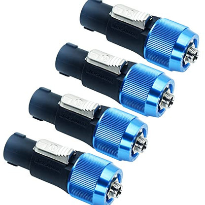 Arklove Speakon to 1/4 Adapter na4ljx Connector Upgraded 1/4" inch ts Jack Female to NL4FC Male Converter are for Converting Cable to NL4FC Plug for pa dj Speaker/Amplifier/Mixer (Adapter - 4PCS) - color: Adapter - 4PCS