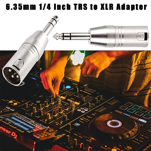 LanSenSu 4-Pack XLR Male to 1/4" TRS Adapter, Balanced Female XLR to Quarter Inch 6.35mm Male Adapters - style: XLR Male to 1/4" TRS Adapter