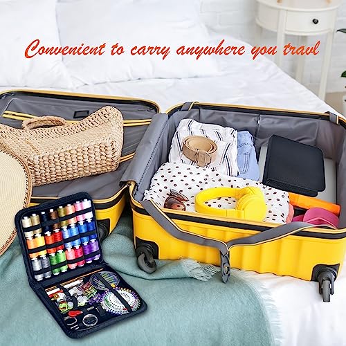 LE PAON Sewing Kit with Case Portable Sewing Supplies for Home Traveler, Adults, Beginner, Emergency, Contains 24 Sewing Thread, Scissors, Needles, Measure etc