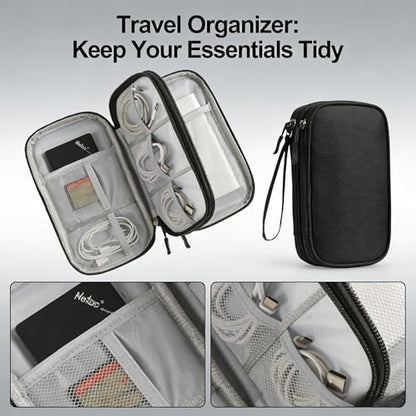 Travel Storage Box - Hard EVA Protective Cover for Mobile Power Bank, Charger, Cable, Phone and Accessories - Portable Storage Bag for Airplane, Business Travel, Home Furnishings
