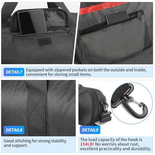 HEMMOTOP Tripod Case Bag All-Around Thick Padded Portable 39x8.3in -R10021 | Heavy Duty, Nylon, Hand-Held and Shoulder-Back, 2 Zippered Pockets, for Carrying Speaker Stand, Monopod, Fishing Pole - size: 39" L x 8.3" D