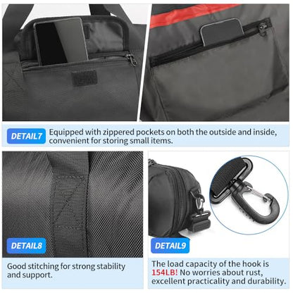 HEMMOTOP Tripod Case Bag All-Around Thick Padded Portable 39x8.3in -R10021 | Heavy Duty, Nylon, Hand-Held and Shoulder-Back, 2 Zippered Pockets, for Carrying Speaker Stand, Monopod, Fishing Pole - size: 39" L x 8.3" D
