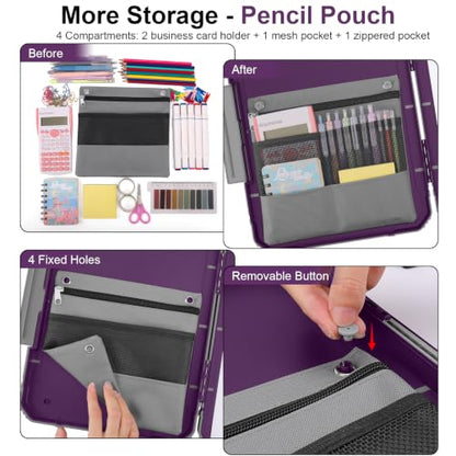 Clipboard, Clipboard with Storage, Heavy Duty Clip Boards 8.5x11, Protective Over Molded Edge, Plastic Clipboards, Contractor Folder with Internal Pen Pouch for Driver (Purple Alfalfa) - color: Purple Alfalfa