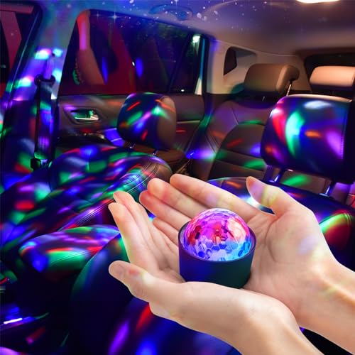 Mini Disco Ball Light with Sound-Activated Multicolor Lighting