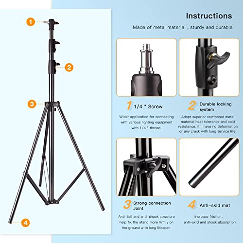 Godox Heavy Duty Aluminum Photography Light Tripod Stand for Studio Photography Lighting, Backgrounds, Monolights, Strobe Flash - 286CM, 112 Inches - size: 112 Inches