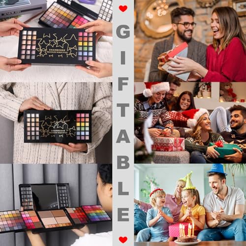 CHARMCODE Full Makeup Kit, Makeup Sets for Women Full Kit, All in One Make Up Gift Set for Girls & Women with Eyeshadow,Liquid Lipstick,Foundation,Mascara,Blush,Eyeliner,Contour,Brushes and More - color: Ultimate Full Makeup Kit