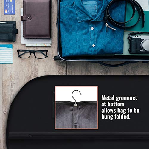 PLX 40" Black Garment Bags Suit Bag for Travel & Clothing Storage | Dresses and Coats Protection for Men and Women, Hanging Cover, Closet Protector, Shirts, Fur and Dance Costumes, Jackets - size: 5 pack black: 40” x 24”