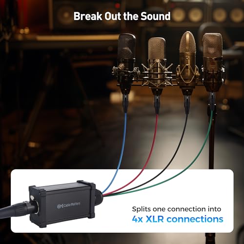 Cable Matters XLR Audio Over Ethernet Snake, 4-Channel Pigtail Kit
