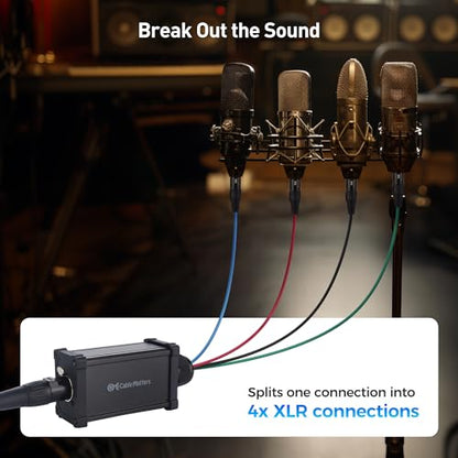 Cable Matters XLR Audio Over Ethernet Snake, 4-Channel Pigtail Kit