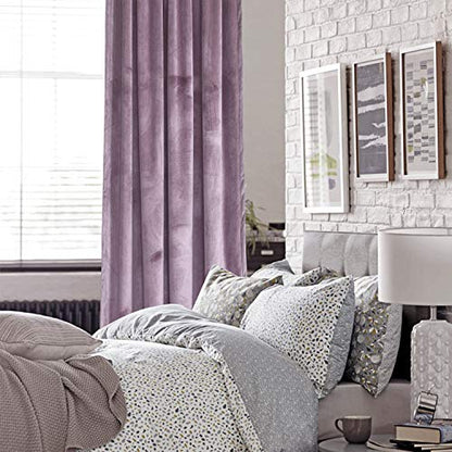 Roslynwood Velvet Lavender Curtain 63 inches Long - Curtains Light Blocking Rod Pocket Thermal Insulated Window Drapes for Dining Room/Living Room, 52Wx63L,2 Panels - color: Lavender, size: 52"W x 63"L (Pack of 2)