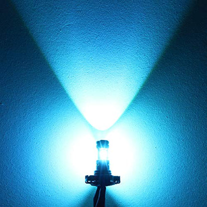 PSX24W 2504 LED Fog Light Bulb, 8000K Ice Blue, 2 Pack | 3800LM Super Bright, 12276 LED Fog Bulb, Daytime Running Lights, for Cars, Non-Polarity - color: Ice Blue