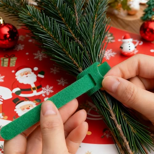 120 Pcs Hook＆Loop Garden Plant Cable Ties 12 Inch Adjustable Nylon Garden Fastener Strap for Climbing Plant and Vines
