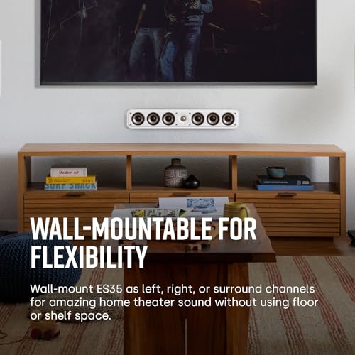 Polk Audio Signature Elite ES35 Slim Center Channel Speaker Elegant White - color: White, size: ES35