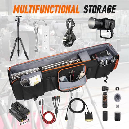 Tripod Carrying Case,Tripod Light Stand and Photography Lighting Kit Bag,Photo Studio Equipment Large Carrying Bag with Removable Padding (40 * 9.8 * 9.6in) - size: 40*9.8*9.6in