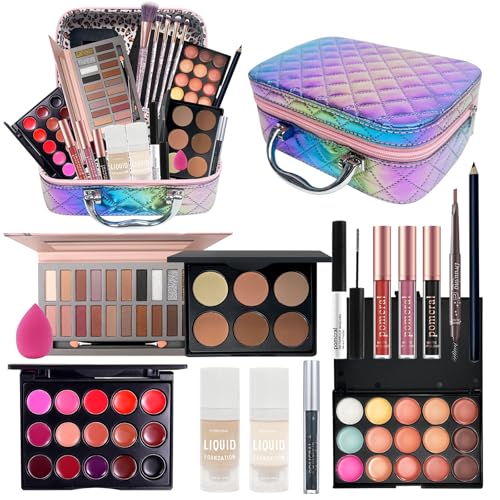 Travel Makeup Kit, Makeup Sets For Women, Makeup Kit For Girls 10-12, Kids Makeup Sets For Girl 5-8,Makeup Gifts For Girls Beginners,Teens - color: kit027