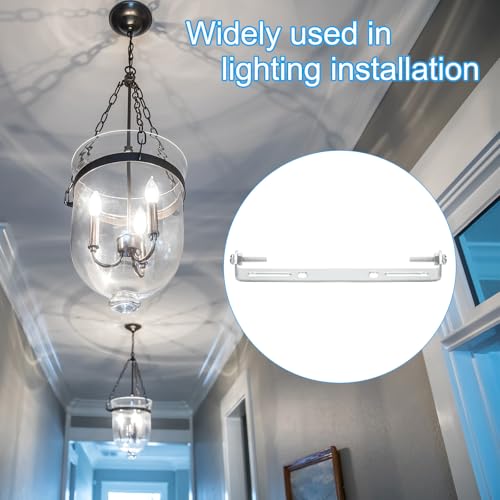 PATIKIL 200mm Ceiling Light Plate Kit, 1 Set Light Fixture Mounting Bracket Plate Steel Crossbar for Home Pendant Wall Light with Screw Washer Nut 2 Color Cap - size: 200mm