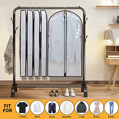 Clear Garment Bags for Hanging Clothes Storage 4" Gusset Suit Bags for Closet Storage Bags Dust Covers for Clothes Sweater Bags Garment Cover Clothes Protector 24"x 40"x 4", 5 Pack - size: 4in-5P