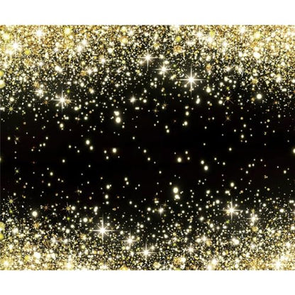 Black and Gold Backdrop 10x8ft Photo Booth Backdrops | Fabric Glitters Backdrop,Birthday,Graduation,Wedding,Prom,New Year,Retirement Party,Family Reunion,Homecoming Party - size: 10x8ft