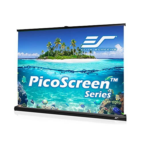 Elite Screens Pico Screen Portable Tabletop Projector Screen, MaxWhite FG 1.1 Gain, Pull-Up Desktop Screen for Mini & Pico Projectors, 4K/8K HDR Ready, Carry Bag Included PC45W