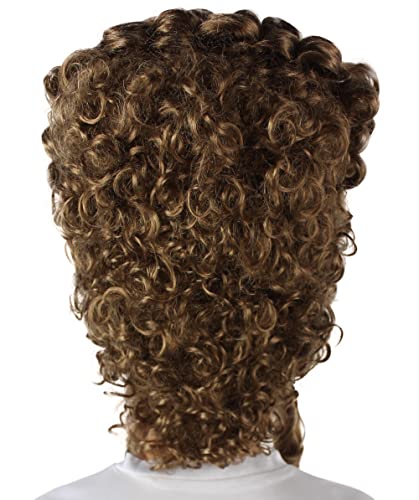 HPO Adult Women's Baroque French Revolution Queen Marry Wig, Light Brown, Breathable Capless Cap, Flame-retardant Synthetic Fiber - color: Light Brown