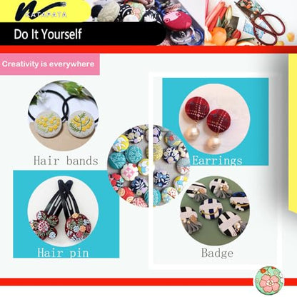 100 Sets Cover Button Kit with Tools - DIY Easy to Use Buttons for Clothing, Crafts & Home Décor, Cover Buttons for DIYers & Sewing Enthusiasts,Size Size 30(3/4Inch) - size: 30