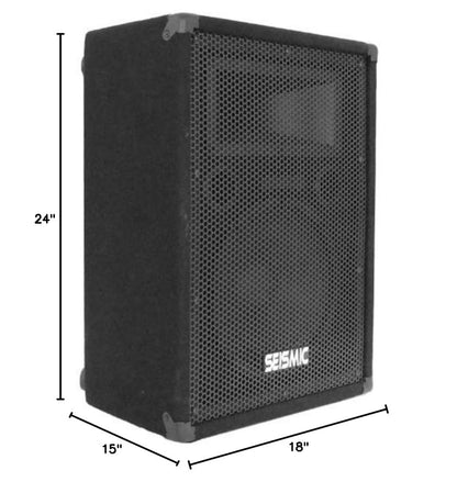 Seismic Audio - FL-10MP - Pro Audio PA/DJ 10" Monitor - 100% Birch Plywood - 250 Watts RMS each