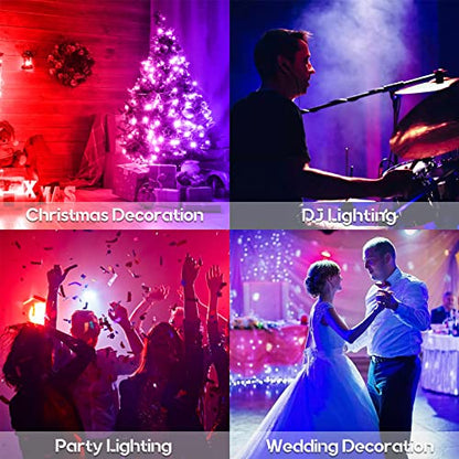 DJ Lights with Stand, Telbum Stage Lights with Stand Sound Activated LED Par Light Set, for Mobile Booth Gig Bar Wedding Church Band