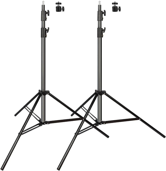 Aluminum Alloy Light Stand 9.5 Feet/2.8m Adjustable Spring Cushioned Photography Tripod for Photo Studio Speedlight Flashes, Ring Light, Photographic Equipments Thickening Flash Stand, 2 Pack - size: 9.2ft-2 Pack