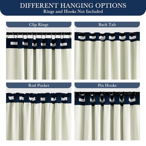 PONY DANCE 100% Blackout Velvet Curtains 72 inch Long for Living Room - color: Navy Blue, size: 52"W x 72"L (Pack of 2)