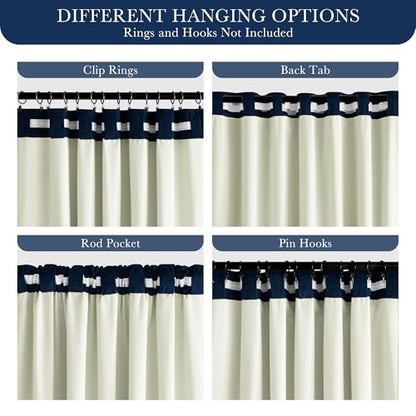 PONY DANCE 100% Blackout Velvet Curtains 72 inch Long for Living Room - color: Navy Blue, size: 52"W x 72"L (Pack of 2)