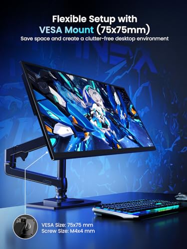 UPERFECT Portable Monitor 18.5-inch 120HZ Touchscreen 100% sRGB w/VESA & Stand 180° Adjustable Ultra-Slim & Lightweight Frameless FHD FreeSync IPS HDR Gaming Display, Travel Second Monitor for Laptop | 100% sRGB Ultra Slim Lightweight Frameless FHD FreeSy