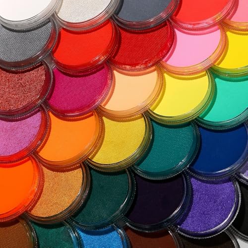 Bowitzki 30g Professional Face Paint Body Paint Water Based Face painting Makeup for Adults Split Cake Single Color (Brown) - color: Brown