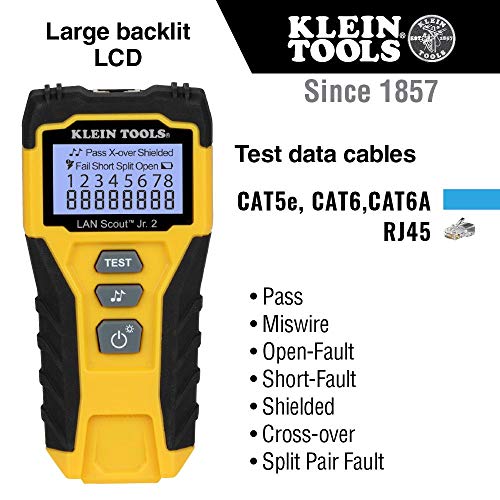 Klein Tools VDV500-820 Cable Tracer with Probe Tone Pro Kit & VDV526-200 Cable Tester, LAN Scout Jr. 2 Ethernet Cable Tester for CAT 5e, CAT 6/6A Cables with RJ45 Connections - style: Tone & Probe PRO Kit