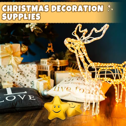 Deekin 36 Pcs Star Stress Balls Foam Relief Toys Bulk,Smile,3.1 Inch | Mini Star Squeeze, Portable Pocket Size, Anxiety, Perfect Teacher Incentives, Office Stress Relief & Party Favor Supplies - size: 3.1 Inch, style: Smile