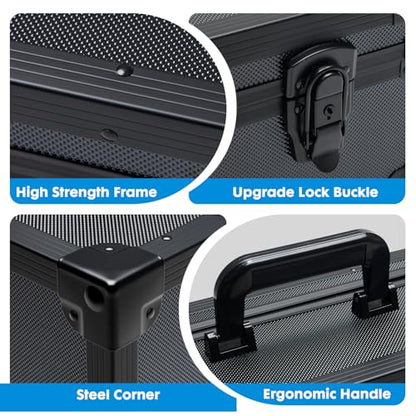 Mixer Case for Yamaha MG16XU/ MG20XU | Protective Hard Shell Carrying Storage Gig Bag Case for Mackie ProFX16V3 / Tascam Model 16 with EVA Foam | Fits Mixer Size up to 19.7’’ X 17.4" X 5.2"