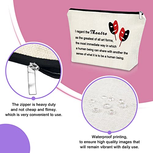 Sazuwu Theatre Drama Makeup Bag - Cosmetic Travel Bag for Actors & Theater Lovers - Appreciation Gift for Dramatists & Birthday, Christmas Gifts - color: Theatre Drama Makeup Bag