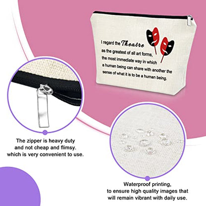 Sazuwu Theatre Drama Makeup Bag - Cosmetic Travel Bag for Actors & Theater Lovers - Appreciation Gift for Dramatists & Birthday, Christmas Gifts - color: Theatre Drama Makeup Bag