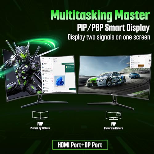 SANSUI 27 Inch 280Hz Curved Gaming Monitor,WQHD 280Hz / HD 400Hz Dual Mode, - size: 27