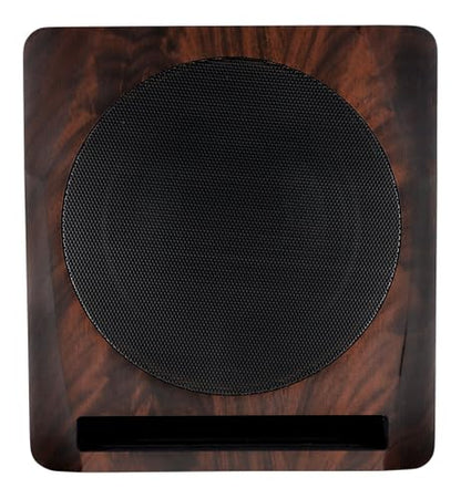 Rockville APM10D Active Studio Subwoofer in Dark Wood, 10", 400W, MDF Wood, RCA/XLR/Optical, Front-Firing Port, Perfect for Studios and Music Production - color: dark wood