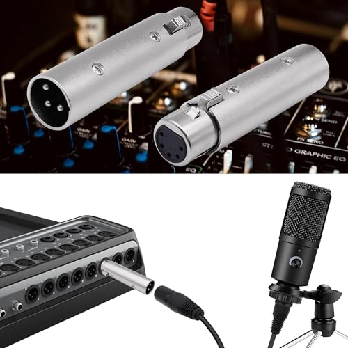 XLR 3 Pin Male to 5 Pin Female DMX Adapter Connector Audio Signal Converter for Microphone Stage Light -2 Pack (XLR 3 Pin Male to 5 Pin Female) - style: XLR 3 Pin Male to 5 Pin Female