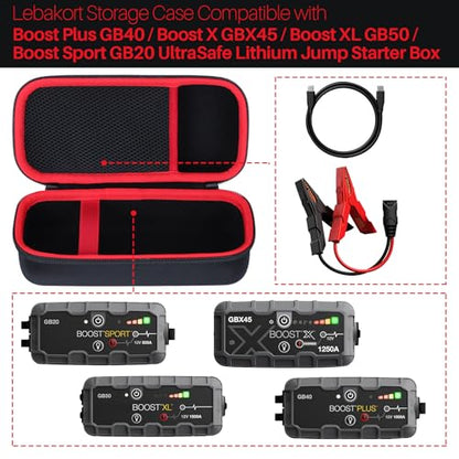 Lebakort Storage Case Compatible with Boost Plus GB40 / Boost X GBX45 / Boost XL GB50 / Boost Sport GB20 UltraSafe Lithium Jump Starter Box - size: for Boost GB40/GBX45/GB50/GB20