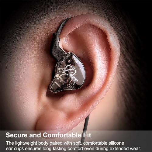 KZ Dawn IEM Earphones for Musicians, 3.5mm In-Ear Monitor Headphones with Mic, Noise Isolating Wired Earbuds for Studio, Gaming & All-Day Wear - size: 3.5mm With Mic
