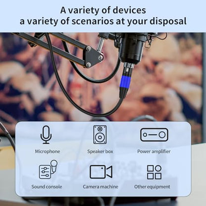 XLR Right-Angle Male to Straight Female Microphone Extension Cable, 90-Degree Male to Straight Female Balanced Cord 3-Pin to 3-Pin, -6.6ft 2Pack - style: 6.6FT-XLR Right-Angle Male